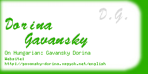 dorina gavansky business card